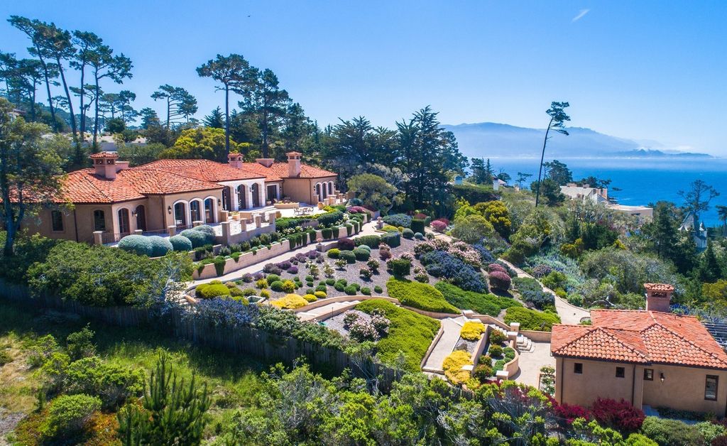 The Villa in Pebble Beach is an extraordinary work of art that embodies the authentic spirit of a Mediterranean Villa offering ultimate privacy and serenity now available for sale. This home located at 1232 Padre Ln, Pebble Beach, California