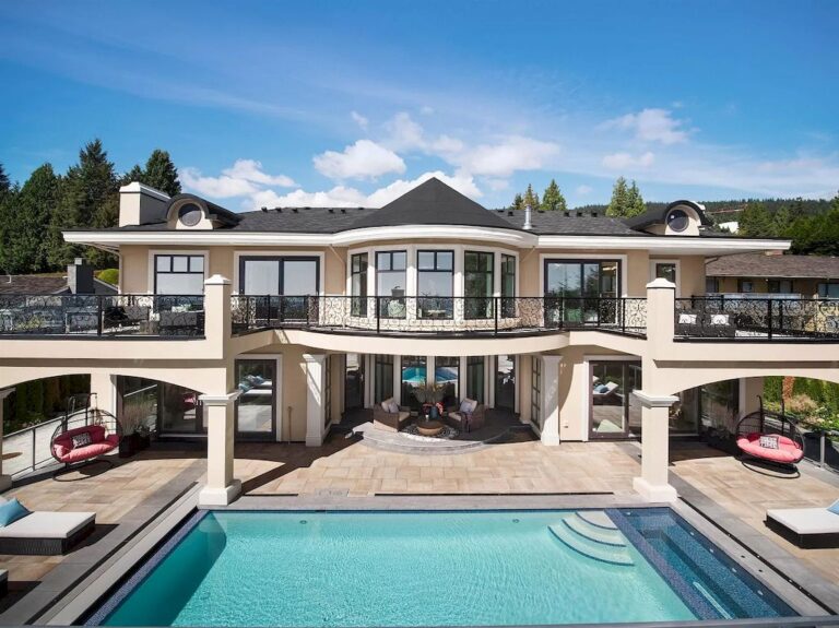 Flawless Residence in West Vancouver Captures Enviable Ocean Views Asking for C$16,800,000