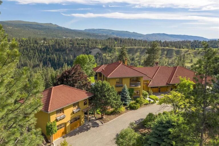 Gated Hilltop Estate in Kelowna Showcases Stunning Lake, Mountain Views Asking for C$4,295,000