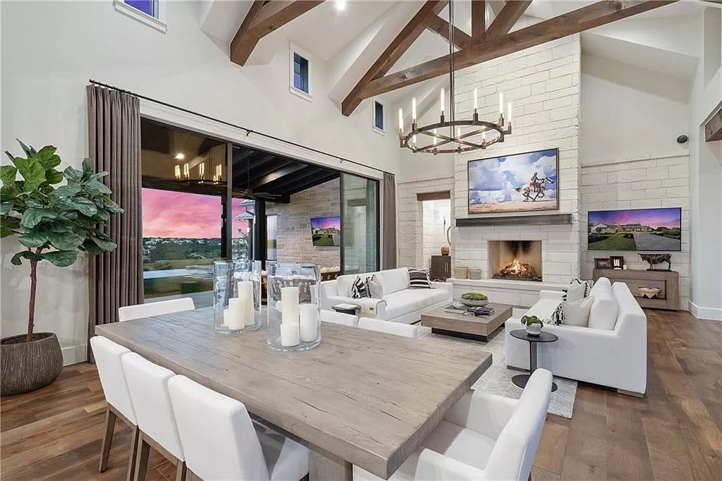 The Farmhouse in Austin is a masterfully crafted home perfectly situated to take in the breathtaking views of Lake Travis now available for sale. This home located at 613 Schickel Ter, Austin, Texas