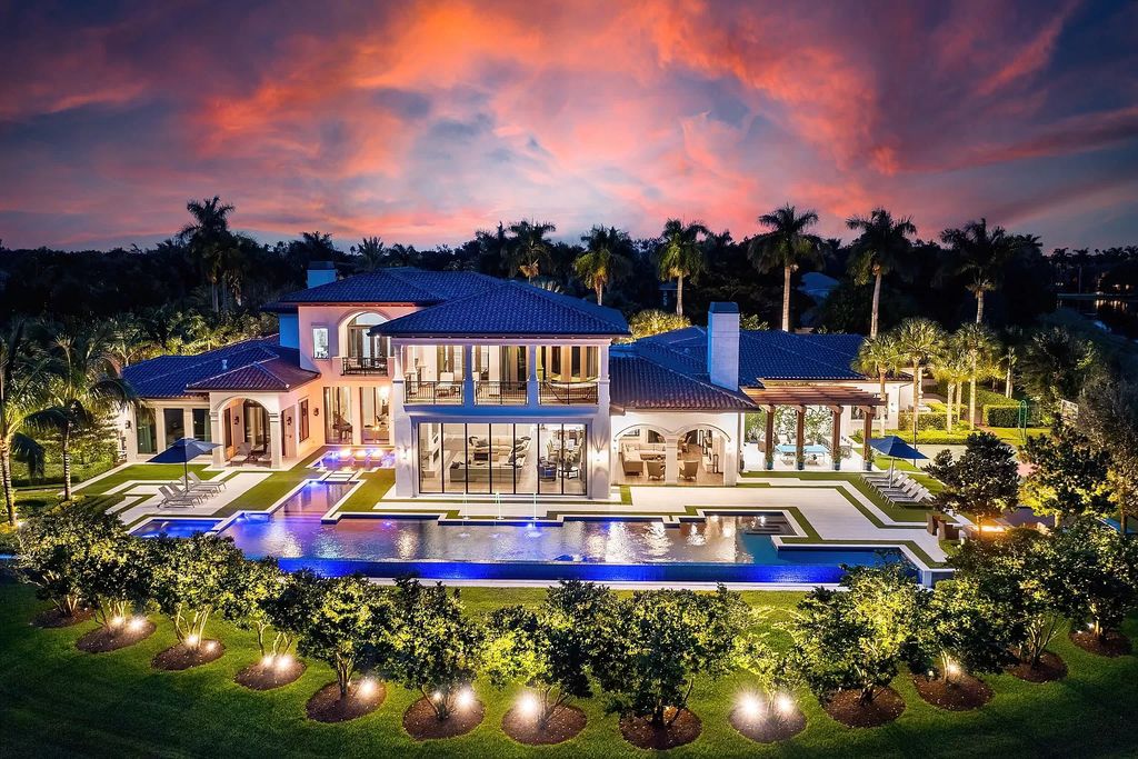 The Mansion in Weston is a seven-bedroom sanctuary by renowned architect Randall Stofft set on a prestigious gated community now available for sale. This home located at 3030 Meadow Ln, Weston, Florida