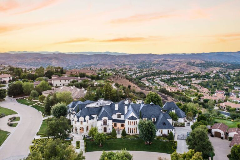This $32,000,000 Classic French Chateau in Calabasas is A World of Luxury and Quality