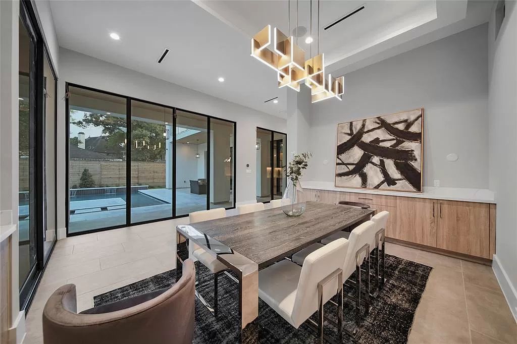 The Houston Home is a stunning new-construction residence offers chic contemporary design and gorgeous outdoor space now available for sale. This home located at 614 Pinehaven Dr, Houston, Texas