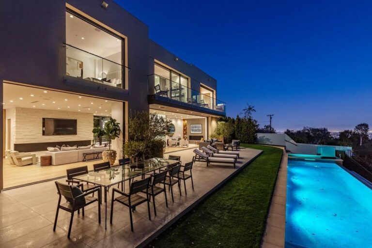 $10.95M Los Angeles Home is the Epitome of CA indoor outdoor Living