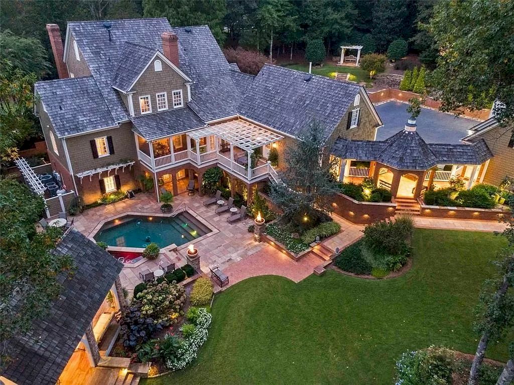 Casual Elegance Meets Custom Sophistication in this $3,600,000 Spectacular and Private Paradise in Georgia