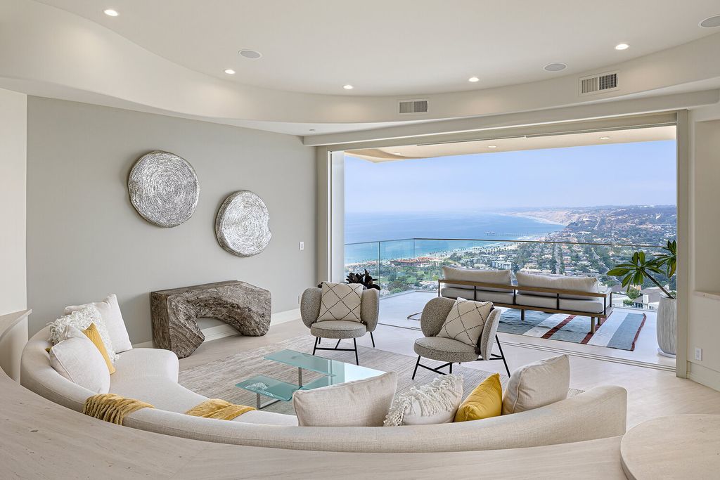 The Home in La Jolla is a brand new construction has dazzling design features, with panoramic North Shore ocean and coastal views now available for sale. This home located at 7447 Hillside Dr, La Jolla, California