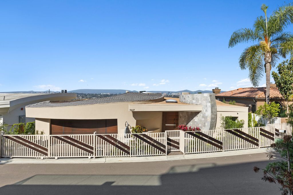 The Home in La Jolla is a brand new construction has dazzling design features, with panoramic North Shore ocean and coastal views now available for sale. This home located at 7447 Hillside Dr, La Jolla, California