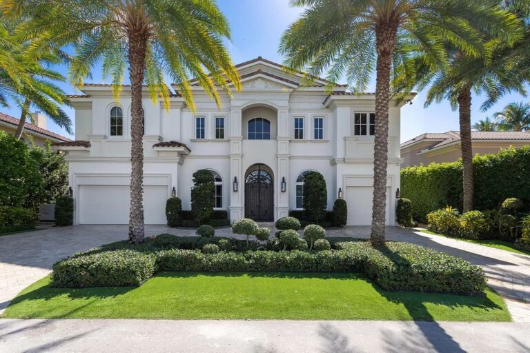 Exquisitely Updated Waterfront Home in Boca Raton with Tropical Paradise Backyard Selling for $8,900,000