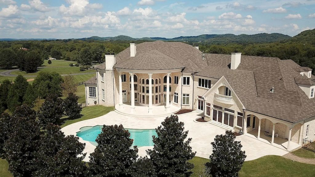 The Tennessee Home is a luxurious home with 30 ft ceilings, dual hand crafted iron staircases & over 100 chandeliers now available for sale. This home located at 2423 Hidden River Ln, Franklin, Tennessee; offering 06 bedrooms and 13 bathrooms with 22,743 square feet of living spaces.