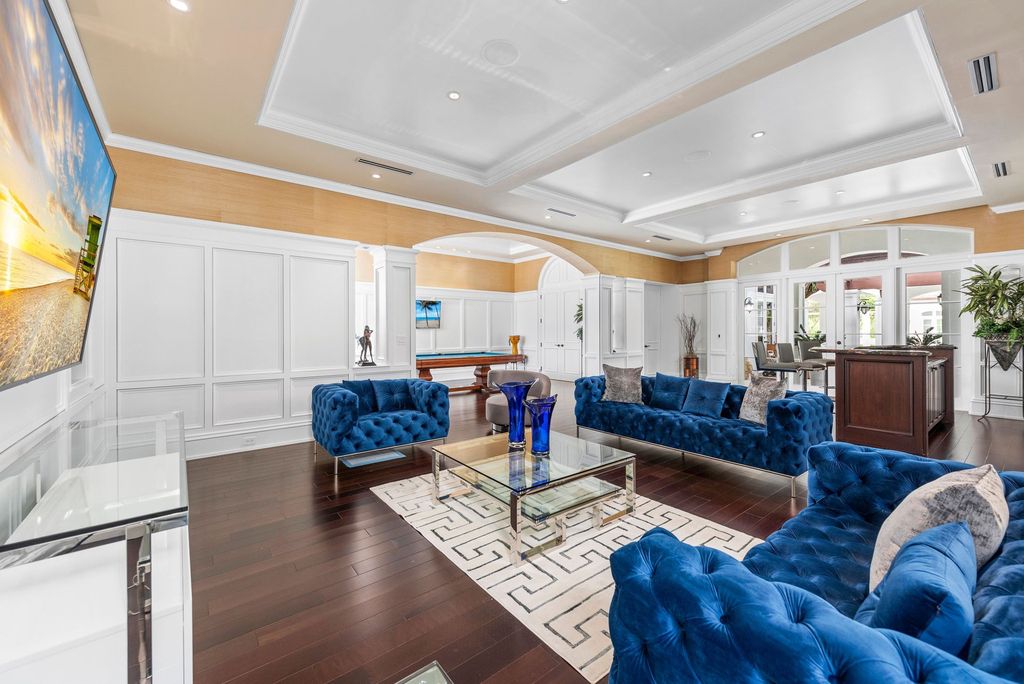 The Villa in Miami is a Palatial Neoclassical Estate on 1.2 park-like acres in guard-gated Snapper Creek Lakes now available for sale. This home located at 5225 Fairchild Way, Miami, Florida