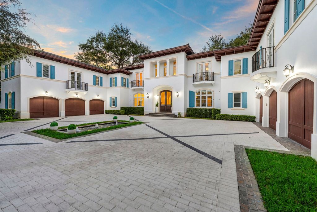 The Villa in Miami is a Palatial Neoclassical Estate on 1.2 park-like acres in guard-gated Snapper Creek Lakes now available for sale. This home located at 5225 Fairchild Way, Miami, Florida