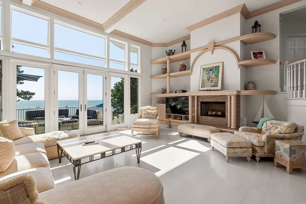 The Perfect Beachfront Home is a luxurious home now available for sale. This home located at 27 Ocean Bluff Dr, Mashpee, Massachusetts; offering 06 bedrooms and 08 bathrooms with 4,220 square feet of living spaces.