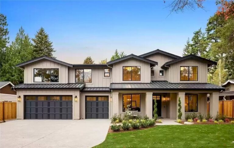 Stunning Modern Farmhouse in Washington with Bright and Airy Living Spaces Listed for $3,000,000