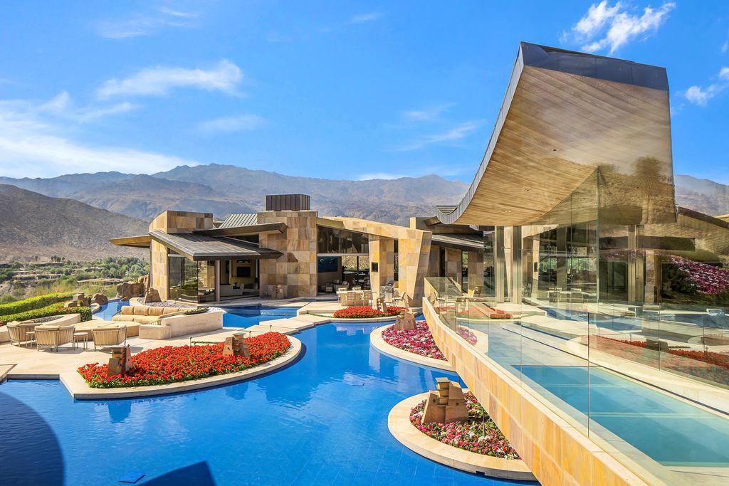 The Mansion in Palm Desert is one of the most spectacular estates ever built in California with unparalleled in size, scale and design now available for sale. This home located at 706 Summit Cv, Palm Desert, California