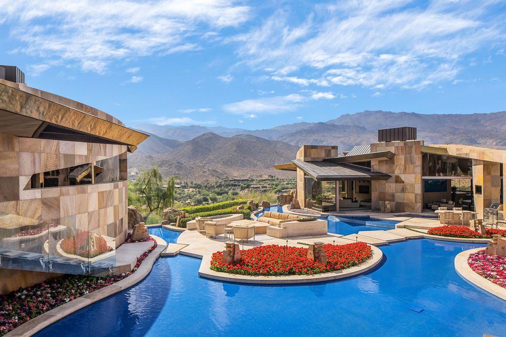 The Mansion in Palm Desert is one of the most spectacular estates ever built in California with unparalleled in size, scale and design now available for sale. This home located at 706 Summit Cv, Palm Desert, California