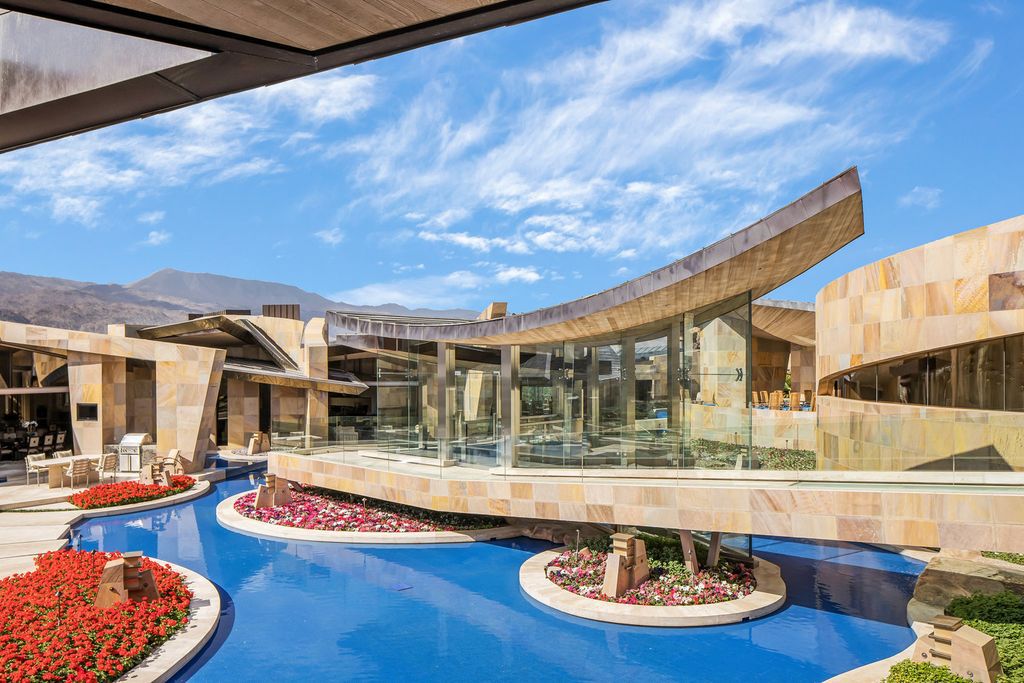 The Mansion in Palm Desert is one of the most spectacular estates ever built in California with unparalleled in size, scale and design now available for sale. This home located at 706 Summit Cv, Palm Desert, California