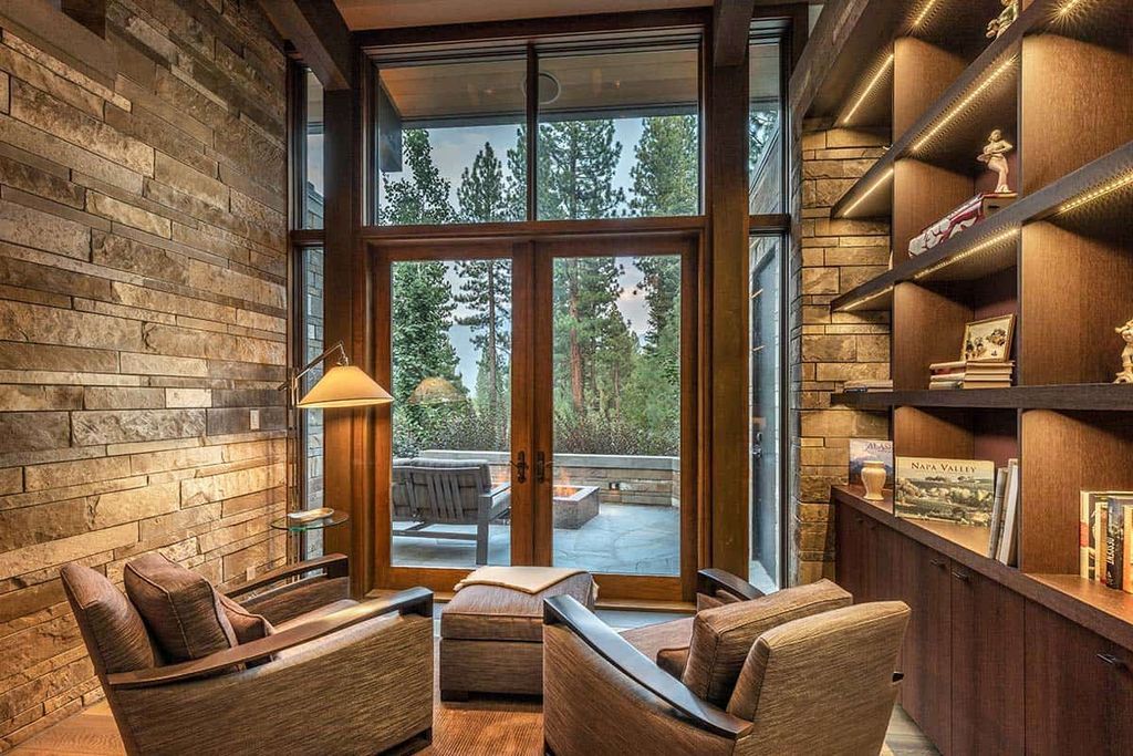 The Martis Camp home is a stunning was designed from a page of the Laws of Mother Nature flows elegantly and naturally now available for sale. This home located at 8209 Valhalla Dr, Truckee, California