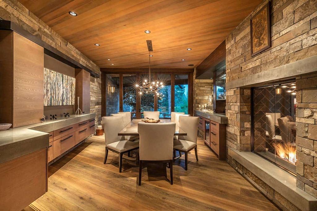 The Martis Camp home is a stunning was designed from a page of the Laws of Mother Nature flows elegantly and naturally now available for sale. This home located at 8209 Valhalla Dr, Truckee, California