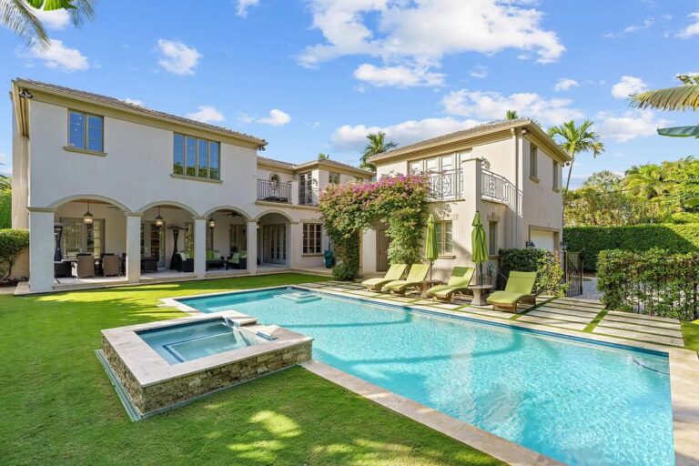 This $15,500,000 Palm Beach Home has Amazing Outdoor Spaces with Resort Style Pool