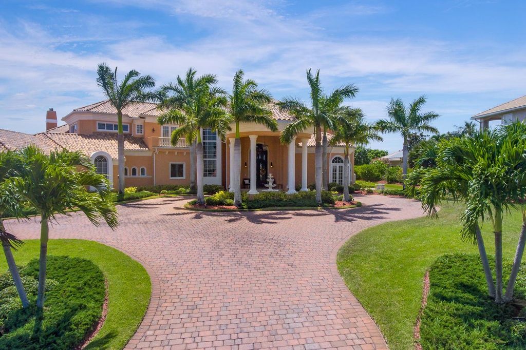 The Home in Merritt Island is a majestic estate home high on a bluff overlooking three bodies of water with stunning panoramic views now available for sale. This home located at 5030 Valle Collina Ln, Merritt Island, Florida