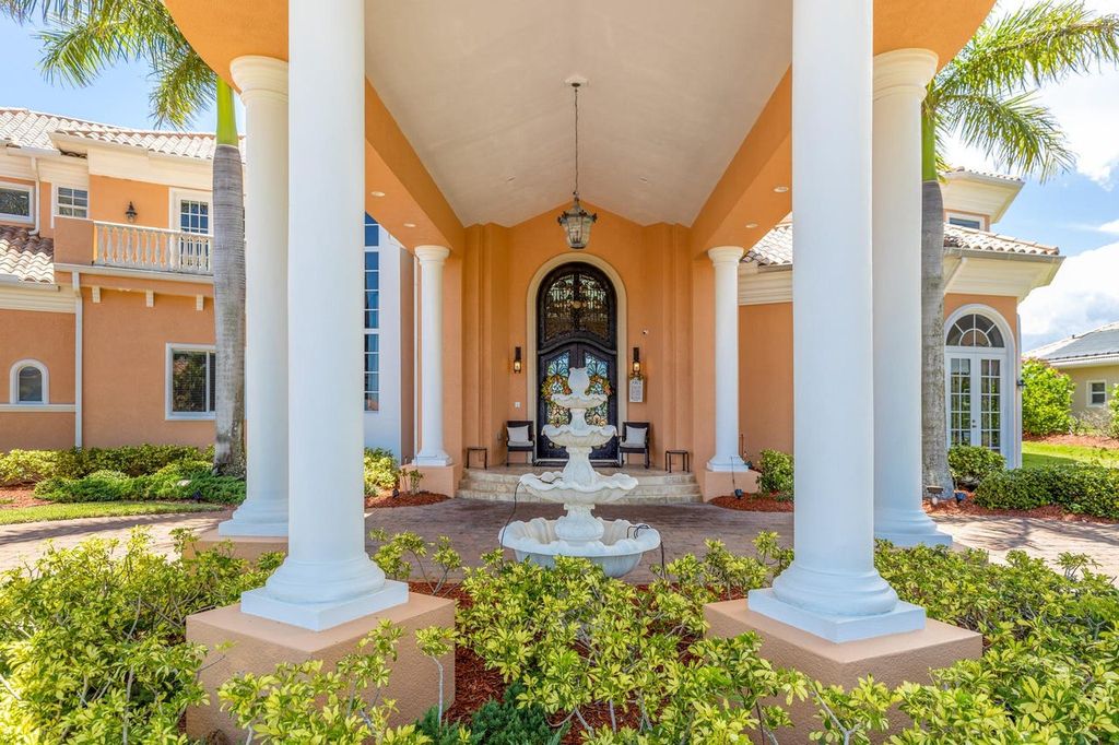 The Home in Merritt Island is a majestic estate home high on a bluff overlooking three bodies of water with stunning panoramic views now available for sale. This home located at 5030 Valle Collina Ln, Merritt Island, Florida