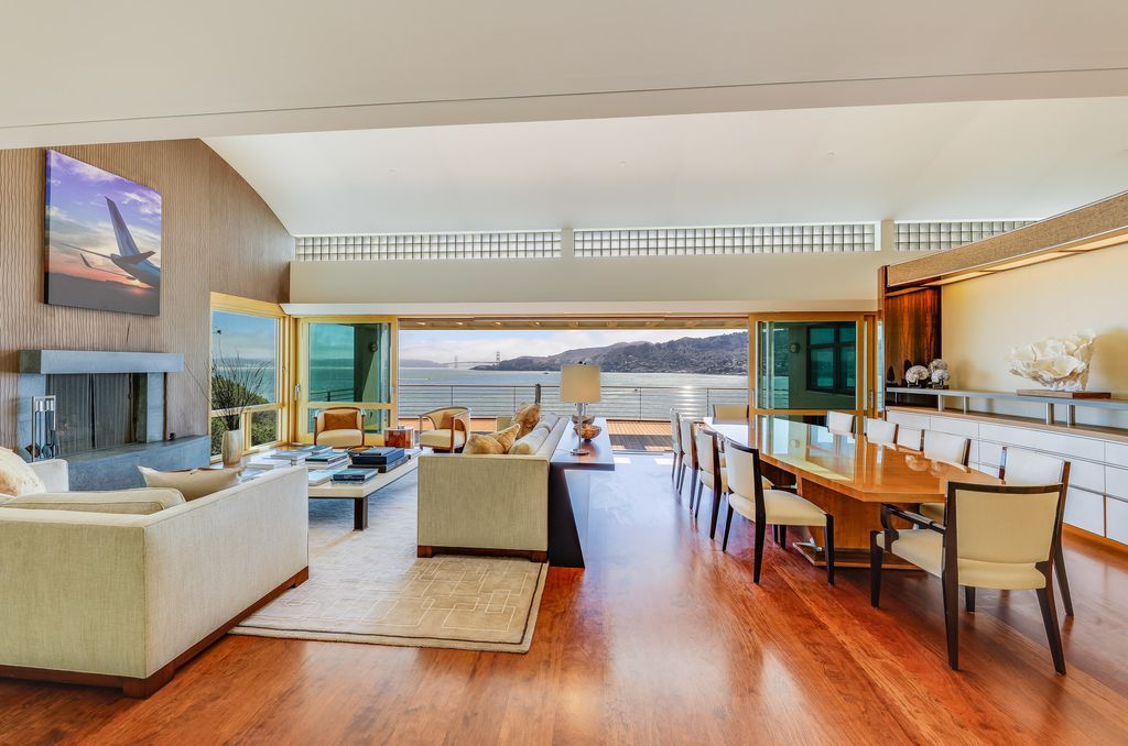 The World Class California Villa is a prestigious waterfront estate showcases panoramic views of San Francisco Bay, Golden Gate Bridge now available for sale. This home located at 445 Belvedere Ave, Belvedere Tiburon, California