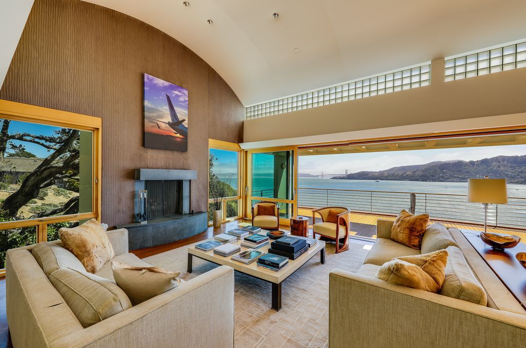 The World Class California Villa is a prestigious waterfront estate showcases panoramic views of San Francisco Bay, Golden Gate Bridge now available for sale. This home located at 445 Belvedere Ave, Belvedere Tiburon, California