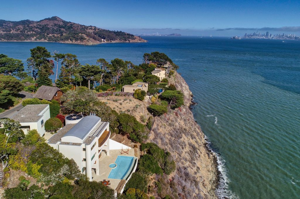 The World Class California Villa is a prestigious waterfront estate showcases panoramic views of San Francisco Bay, Golden Gate Bridge now available for sale. This home located at 445 Belvedere Ave, Belvedere Tiburon, California