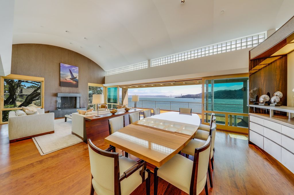 The World Class California Villa is a prestigious waterfront estate showcases panoramic views of San Francisco Bay, Golden Gate Bridge now available for sale. This home located at 445 Belvedere Ave, Belvedere Tiburon, California