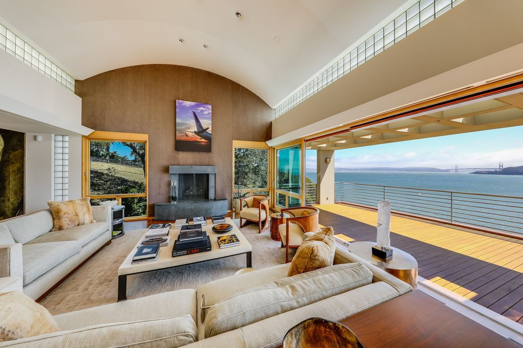 The World Class California Villa is a prestigious waterfront estate showcases panoramic views of San Francisco Bay, Golden Gate Bridge now available for sale. This home located at 445 Belvedere Ave, Belvedere Tiburon, California