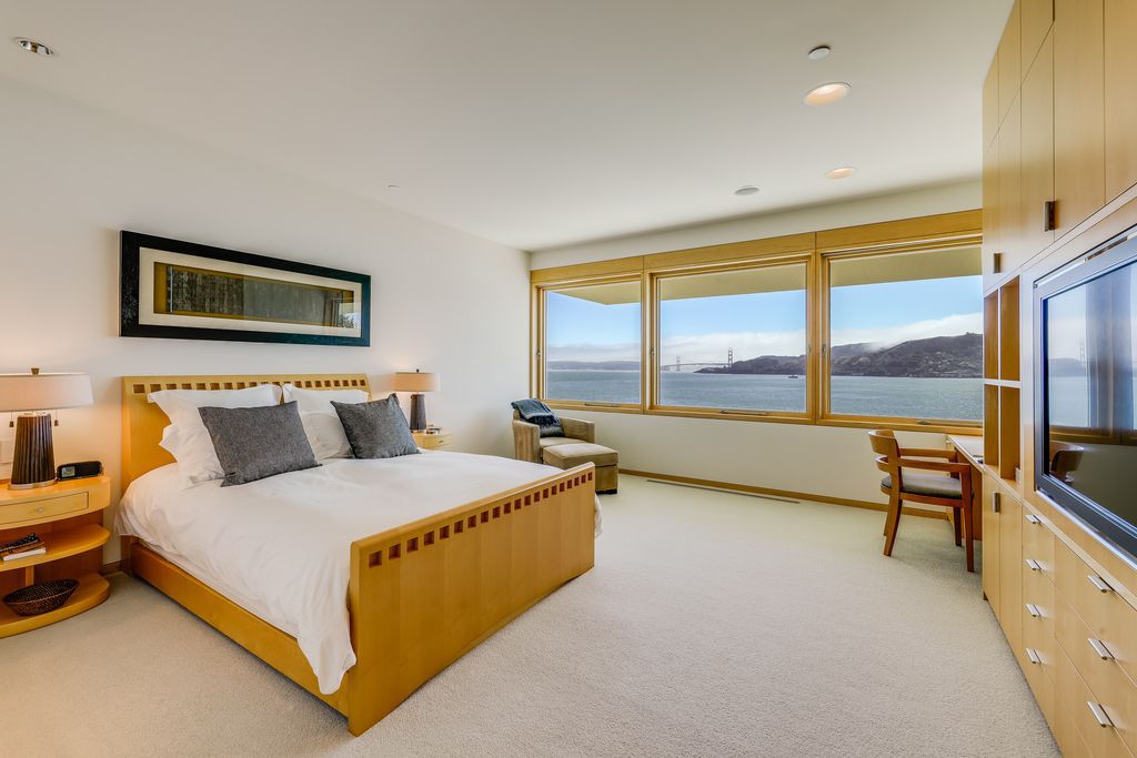 The World Class California Villa is a prestigious waterfront estate showcases panoramic views of San Francisco Bay, Golden Gate Bridge now available for sale. This home located at 445 Belvedere Ave, Belvedere Tiburon, California