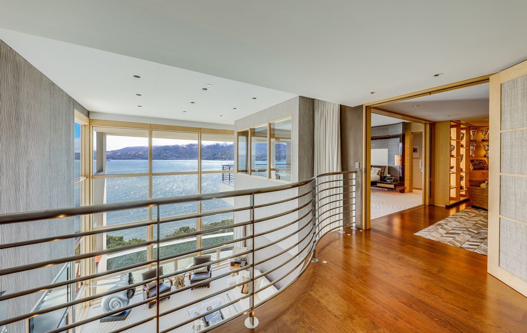 The World Class California Villa is a prestigious waterfront estate showcases panoramic views of San Francisco Bay, Golden Gate Bridge now available for sale. This home located at 445 Belvedere Ave, Belvedere Tiburon, California