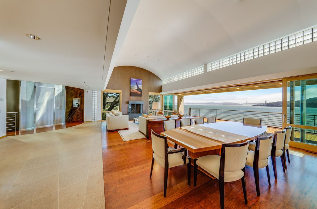 The World Class California Villa is a prestigious waterfront estate showcases panoramic views of San Francisco Bay, Golden Gate Bridge now available for sale. This home located at 445 Belvedere Ave, Belvedere Tiburon, California