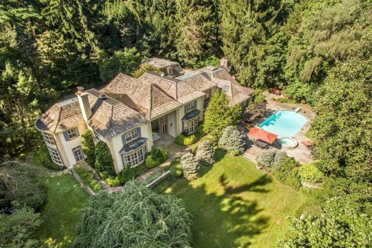 This Stunning French Manor Home of Complete Privacy and Beautiful Gardens in Pennsylvania Listed for $3,195,000