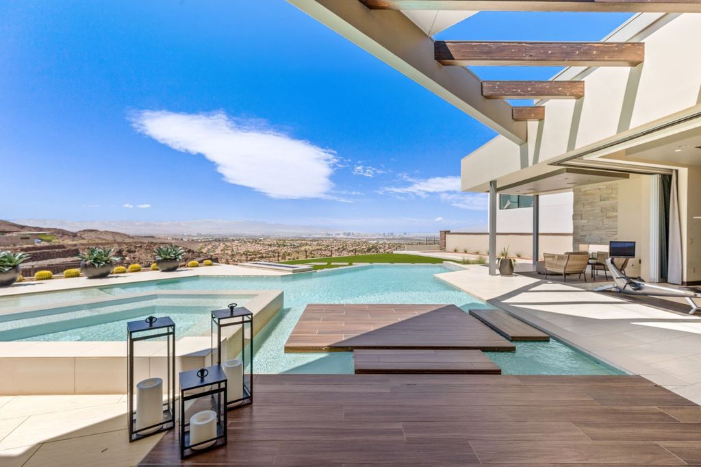 Stunning single story home in Henderson asks for $7,495,000 with unobstructed views of Las Vegas Valley