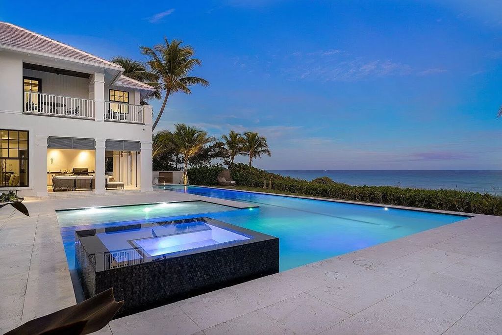 The Home in Gulf Stream is a superb coastal estate with unsurpassed attention to detail and expansive ocean views now available for sale. This home located at 2929 N Ocean Blvd, Gulf Stream, Florida