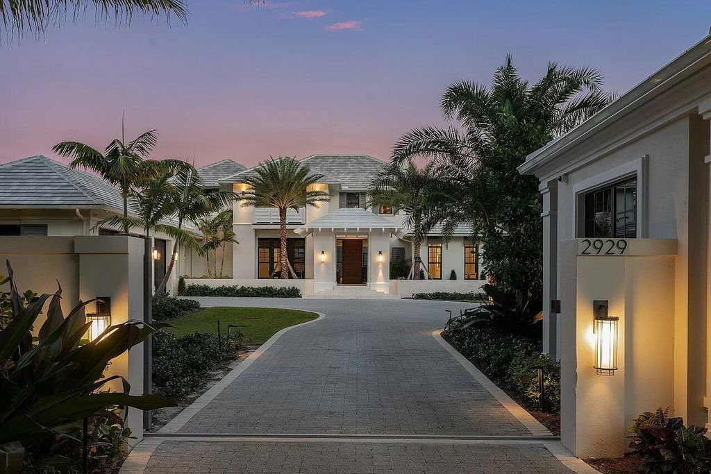 The Home in Gulf Stream is a superb coastal estate with unsurpassed attention to detail and expansive ocean views now available for sale. This home located at 2929 N Ocean Blvd, Gulf Stream, Florida