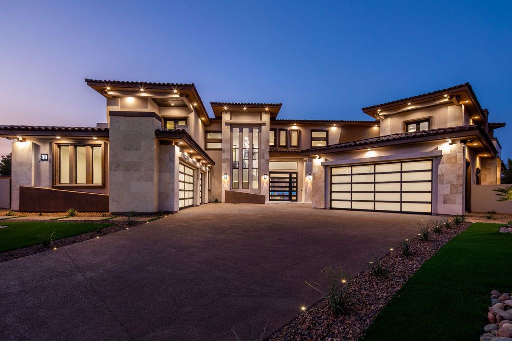 A newly completed Home in Las Vegas asking for $6,650,000 exemplifies modern elegance