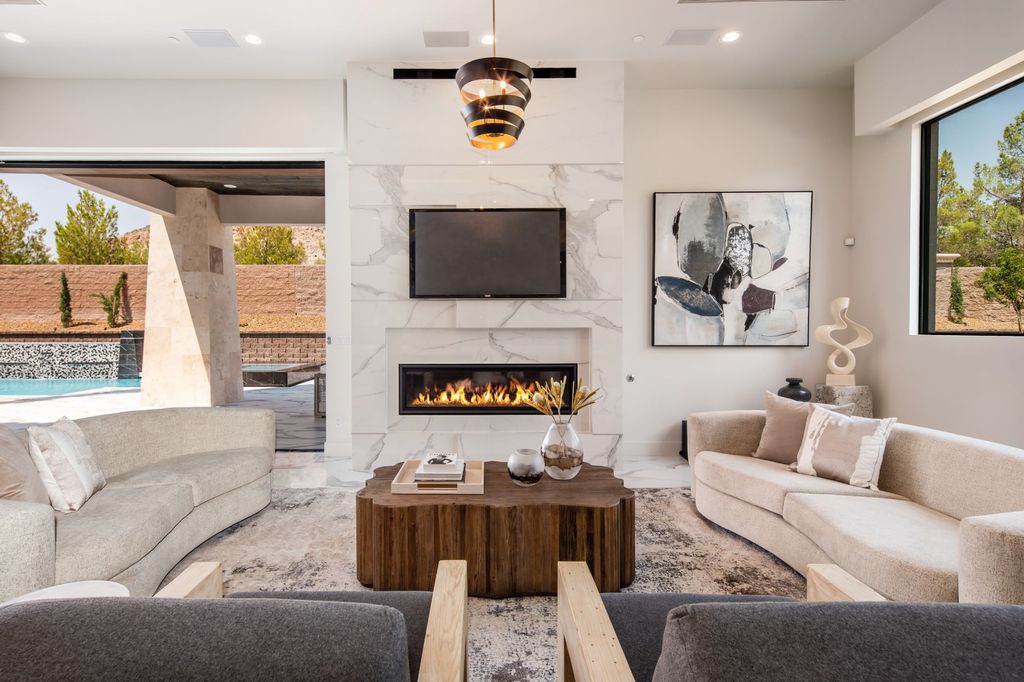 A newly completed Home in Las Vegas asking for $6,650,000 exemplifies modern elegance