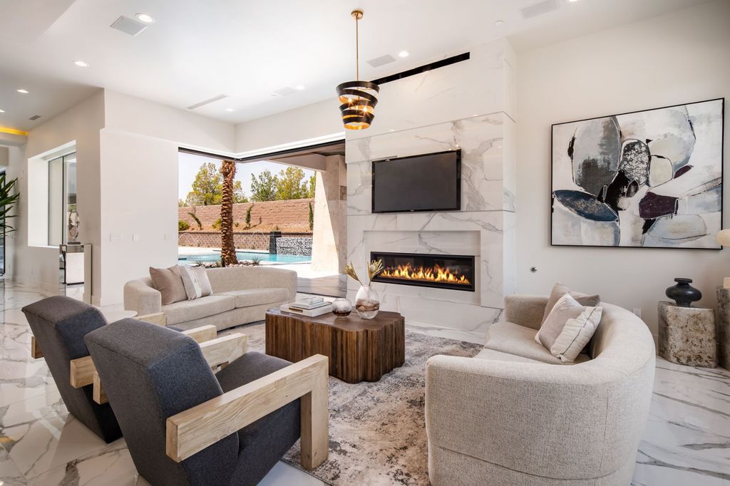 A newly completed Home in Las Vegas asking for $6,650,000 exemplifies modern elegance