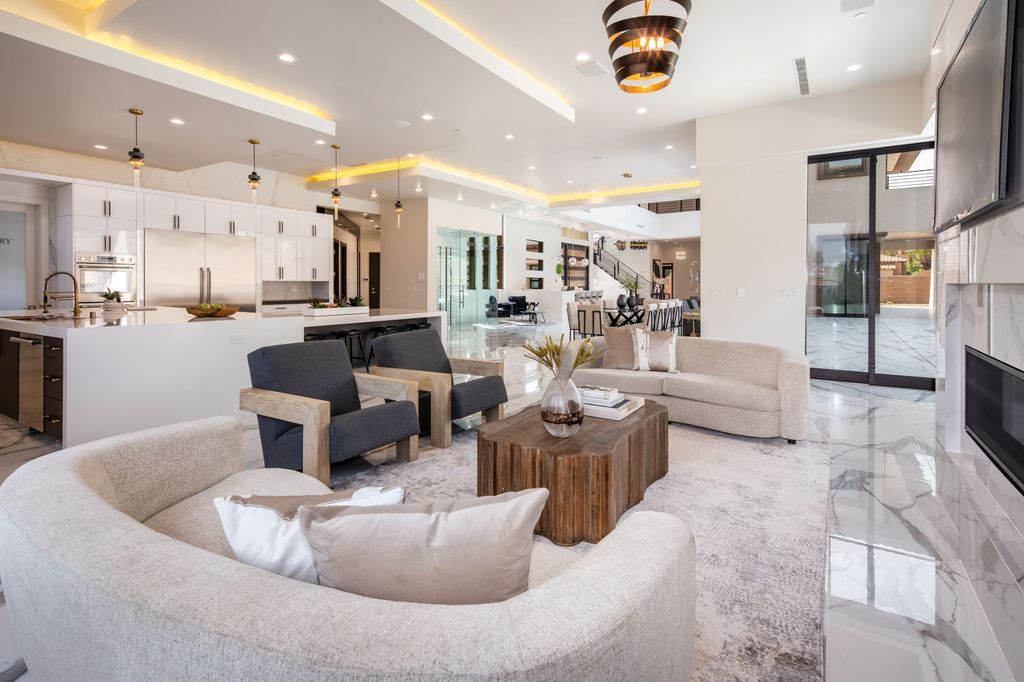 A newly completed Home in Las Vegas asking for $6,650,000 exemplifies modern elegance