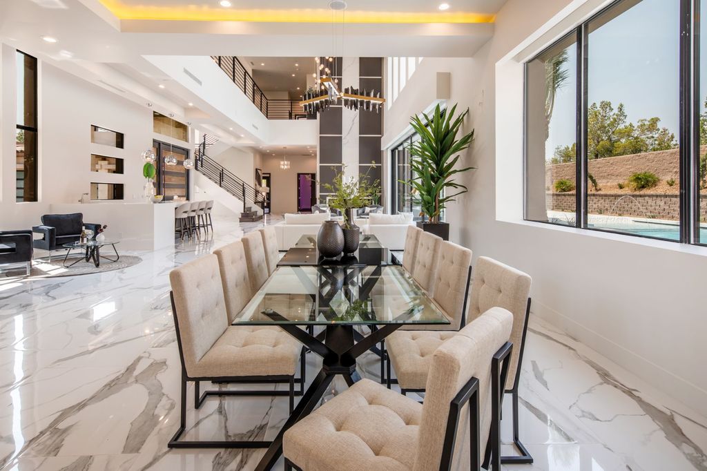 A newly completed Home in Las Vegas asking for $6,650,000 exemplifies modern elegance