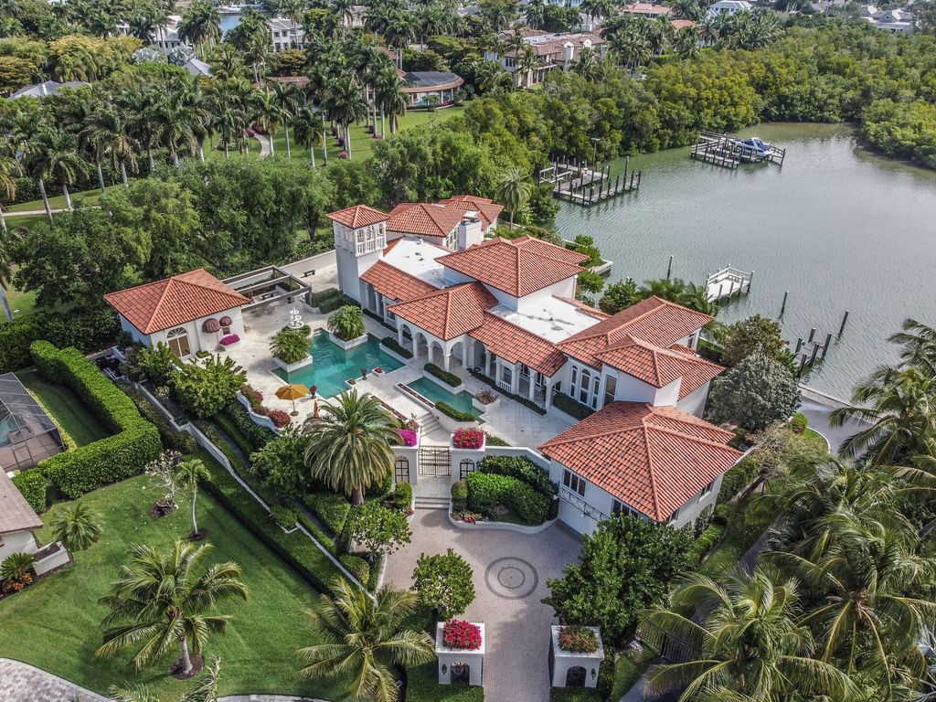 The Home in Naples is a Mediterranean masterpiece offers the two most desired features direct beach ownership and waterfront now available for sale. This home located at 275 Champney Bay Ct, Naples, Florida