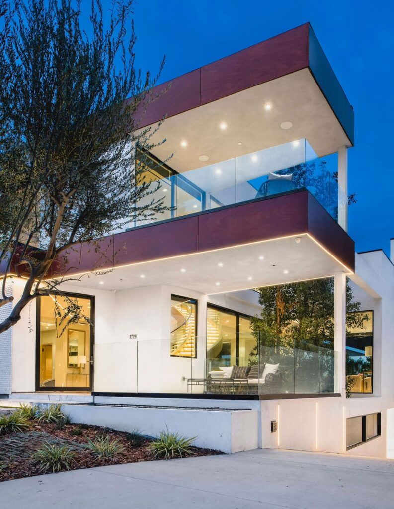The Home in Beverly Hills is a contemporary new-build, designed by Gabbay Architects is sited behind mature olive trees now available for sale. This home located at 1729 Angelo Dr, Beverly Hills, California