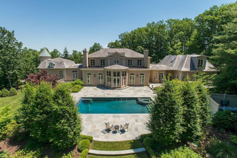 Elegant Gated Property Enjoys Landscaped Grounds and Spectacular Pool in Virginia Listed for $4,350,000