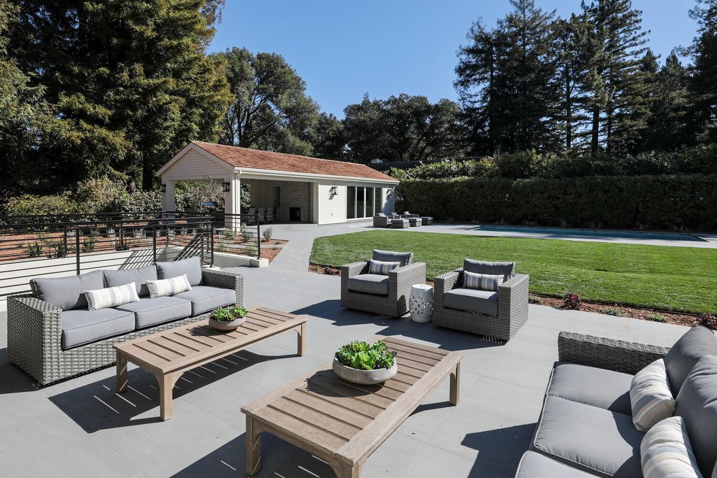 The Home in Atherton presents timeless, classic design with clean lines and sophisticated, contemporary interiors now available for sale. This home located at 289 Almendral Ave, Atherton, California