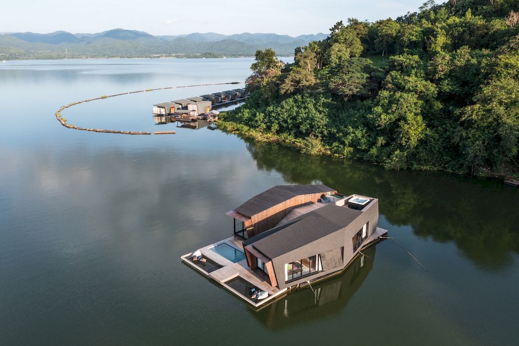 PLA2 house, a luxury raft for immersive water experience by Dersyn Studio