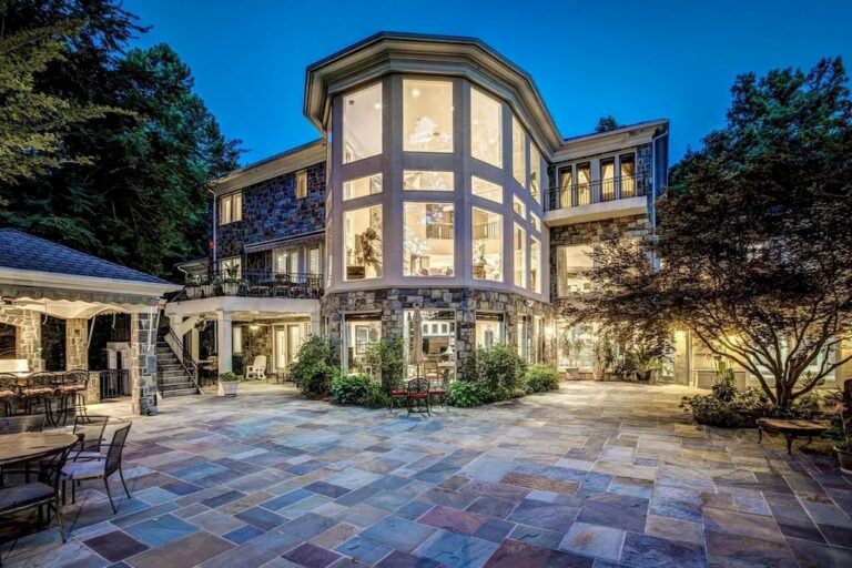 This $11,500,000 Stone and Glass Estate Overlooks Spectacular Natural Landscape in Virginia