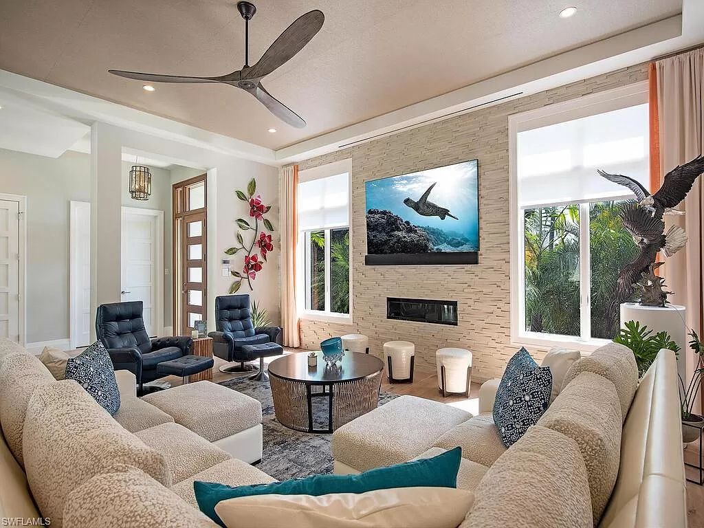 The Home in Naples ideally situated on a highly sought after beach block with western exposure now available for sale. This house located at 1230 Gulf Shore Blvd S, Naples, Florida