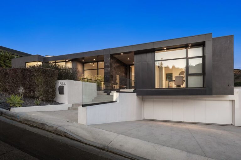 This $12,995,000 Architectural Home in Los Angeles offers Captivating City and Ocean Views